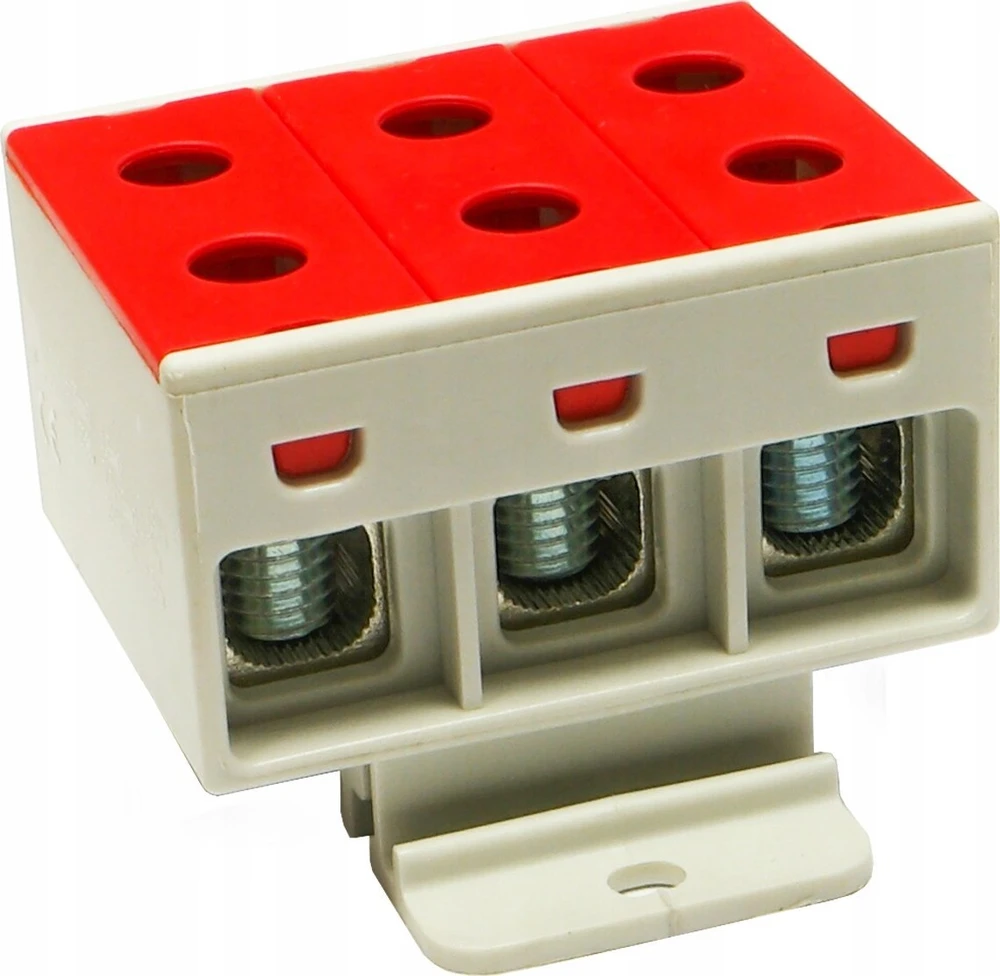 Incobex Elplast ENE-00207 3 bėgių bėgio jungtis 50 mm² pilka ZGX 3x50 raudona 2 versija ENE-00207