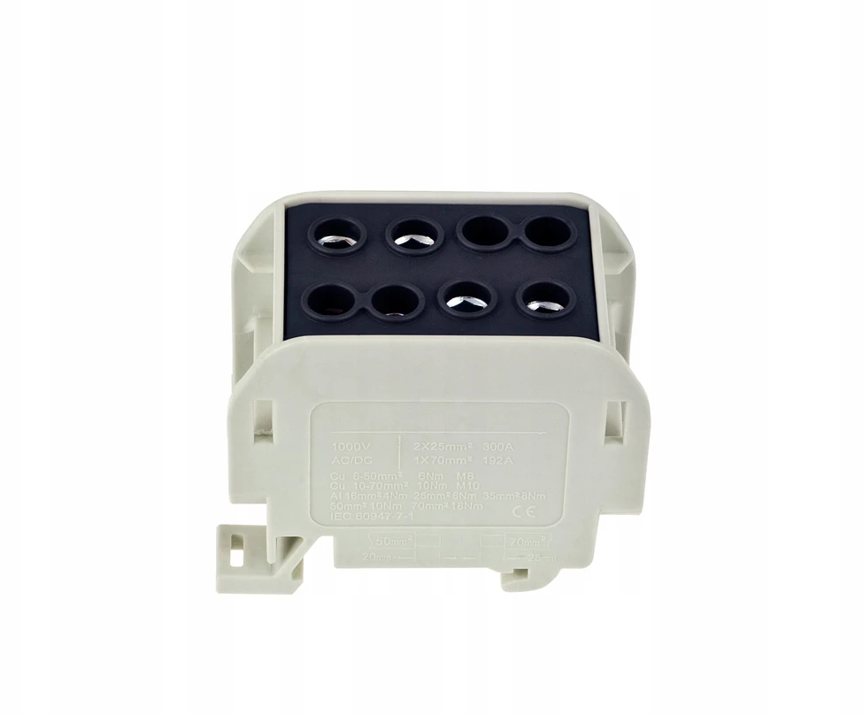 Incobex Elplast ENE-00523 Vienpolis gnybtų blokas ZGX 1x70/2x50 mm2 juodas (Al/Cu) ENE-00523