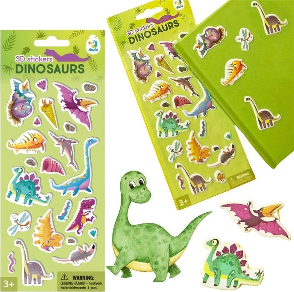 Dodo 3D lipdukai vaikams Dinozaurai (22 vnt.)