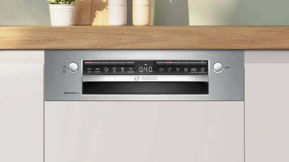 Pusiau Įmontuota Indaplovė - Bosch 10 Vietų, Pilka