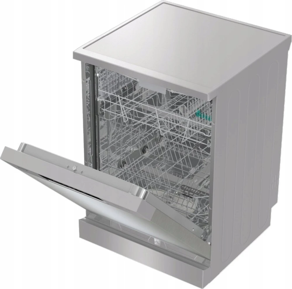 Indaplovė Gorenje GS643E90X | Pastatoma | Plotis 59.9 cm | 6 programos | E klasė| Ekranas | AquaStop funkcija | Sidabrinė