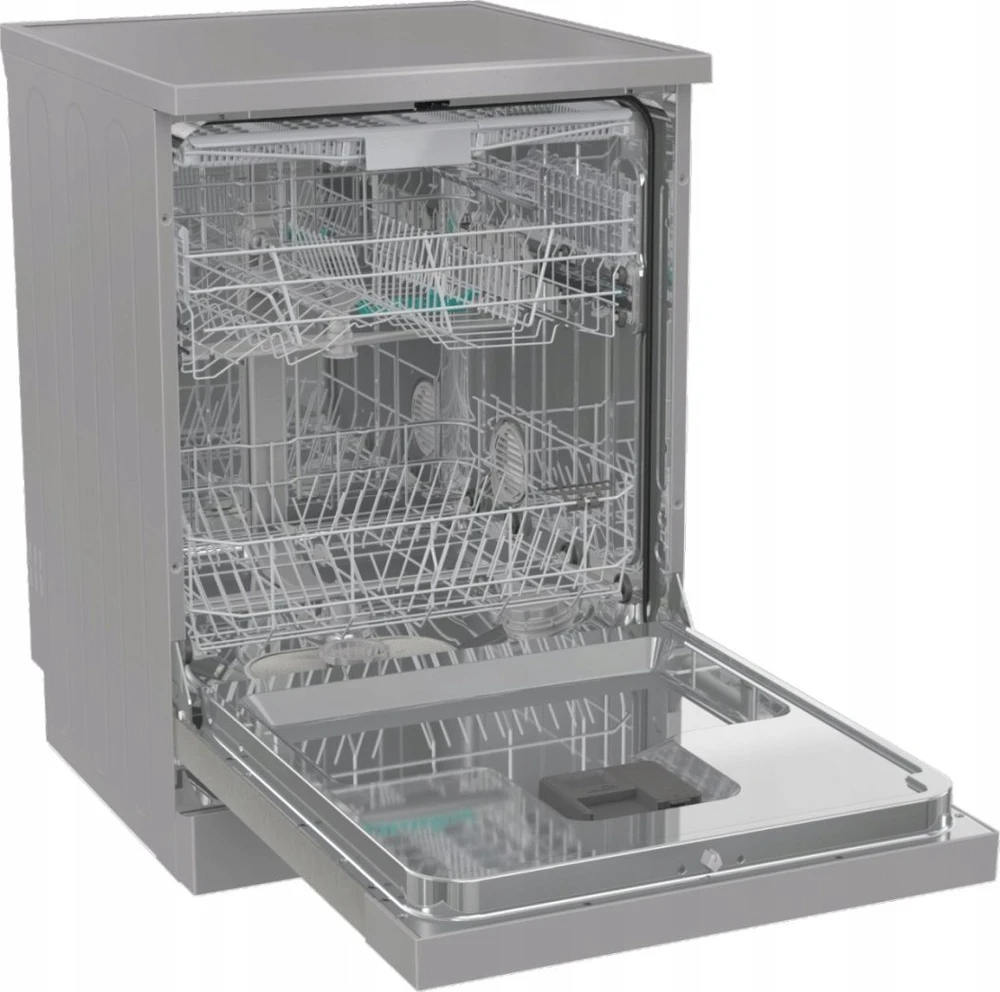 Indaplovė Gorenje GS643E90X | Pastatoma | Plotis 59.9 cm | 6 programos | E klasė| Ekranas | AquaStop funkcija | Sidabrinė