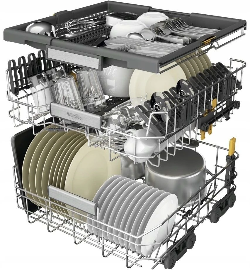 Whirlpool Indaplovė | W7I HP42 L | Built-in | Plotis 59.8 cm | Number of place settings 15 | Number of programs 10 | Energy efficiency class C | Ekranas | Juodas