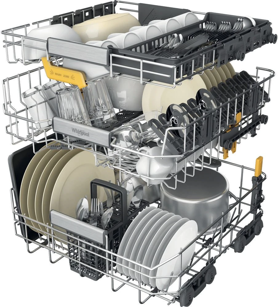 Whirlpool Indaplovė | WH8IC15B4M6LHC0 | Built-in | Plotis 60 cm | Number of place settings 15 | Number of programs 10 | Energy efficiency class C | Ekranas | Juodas