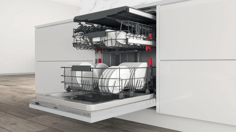 WHIRLPOOL Integruojamas Indaplovė WIC 3C33 PFE, D energijos klasė (senas A+++), 60 cm, Powerclean PRO, Trečias krepšelis, 8 programos