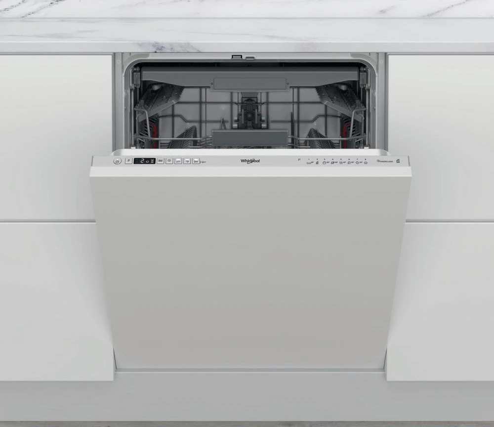 WHIRLPOOL Integruojamas Indaplovė WIC 3C33 PFE, D energijos klasė (senas A+++), 60 cm, Powerclean PRO, Trečias krepšelis, 8 programos