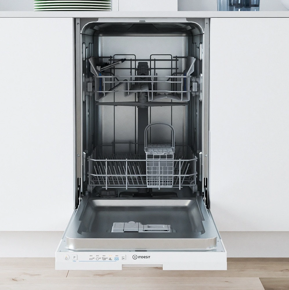 INDESIT Indaplovė | IN2ID10CS80 | Įmontuojama | Plotis 44,8 cm | Indų komplektų skaičius 10 | Programų skaičius 5 | Energijos vartojimo efektyvumo klasė D | Baltas