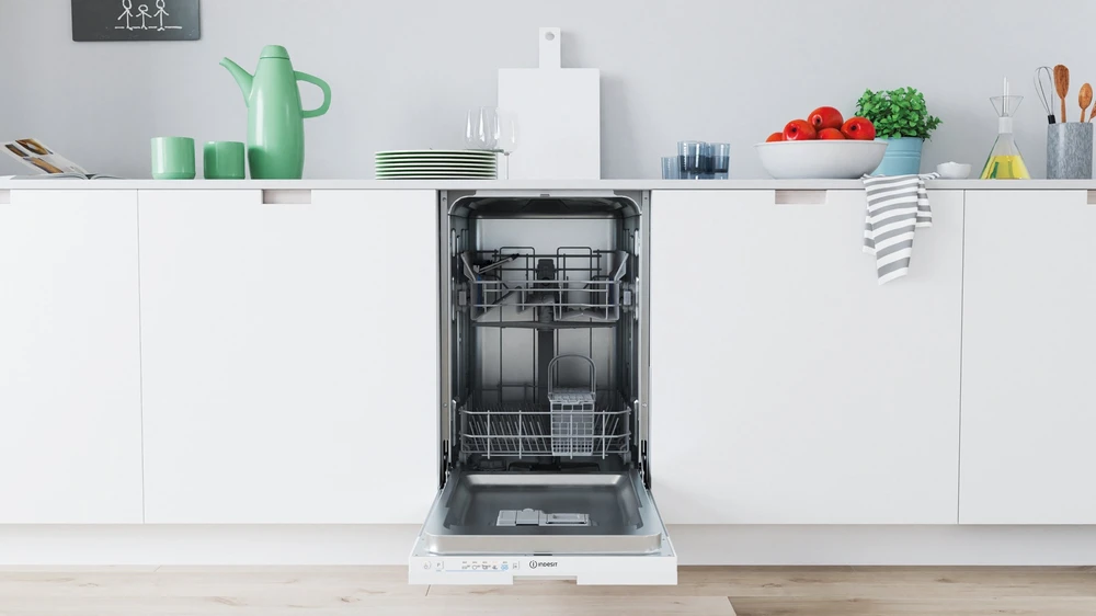 INDESIT Indaplovė | IN2ID10CS80 | Įmontuojama | Plotis 44,8 cm | Indų komplektų skaičius 10 | Programų skaičius 5 | Energijos vartojimo efektyvumo klasė D | Baltas