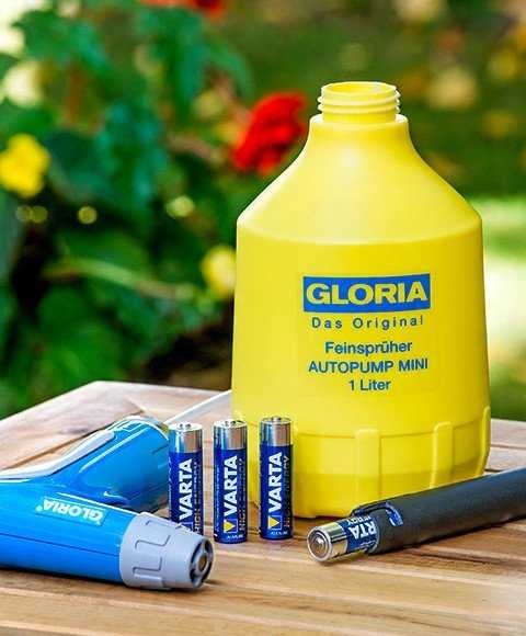 Indesit Gloria Haus und Garten GLORIA AutoPump Mini, Mėlyna, Geltona, 1 l, Plastikas, 1 vnt., 1,1 l