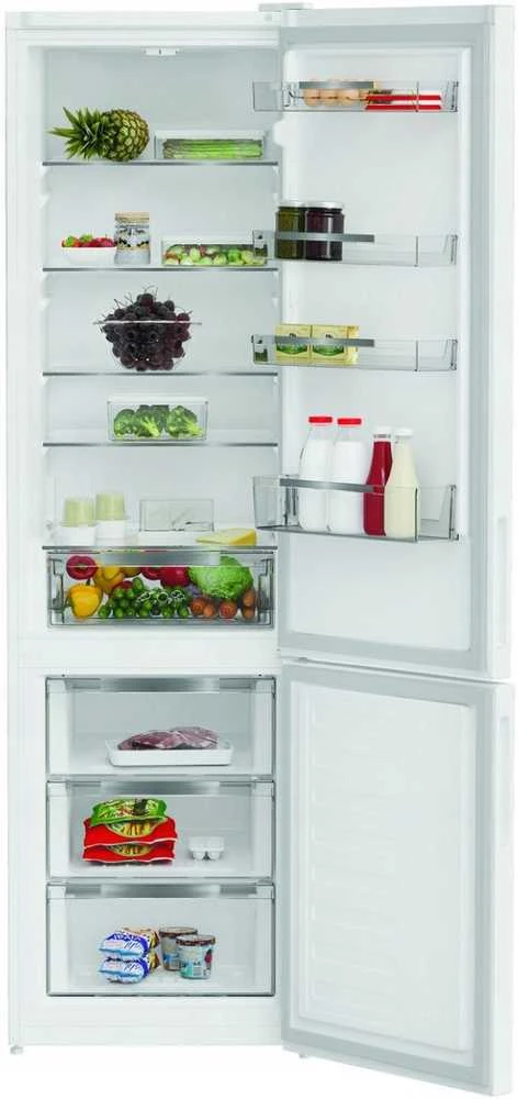 INDESIT Šaldytuvas | INKS 1401 W4E | Energy efficiency class E | Free standing | Combi | Height 202.5 cm | Šaldytuvas net capacity 266 L | Šaldiklis net capacity 120 L | 38 dB | Baltas