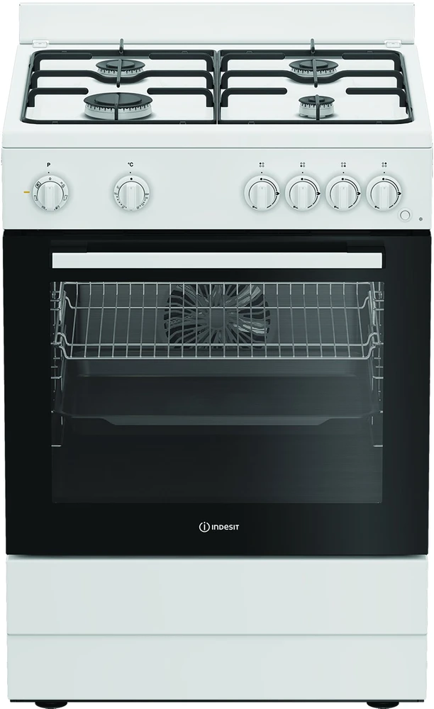 Viryklė INDESIT Cooker | I6G5KCW | Hob type Gas | Oven type Electric | Baltas | Plotis 60 cm | Grilling | Gylis 60 cm | 72 L