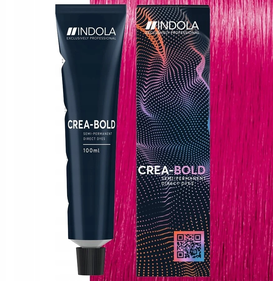 Indola Permanent Fantasy Hair Color Crea Bold Fuchsia Rožinė, 100 ml