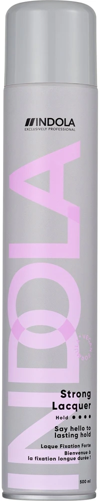 Indola Strong Lacquer stiprios fiksacijos plaukų lakas, 500 ml