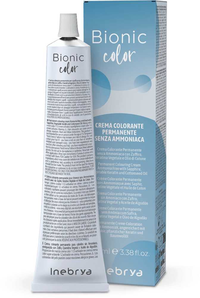 Inebrya Bionic Color rusvai gelsvas (9/13 Very Light Skirtas šviesiems plaukams rusvai gelsvas) 100 ml