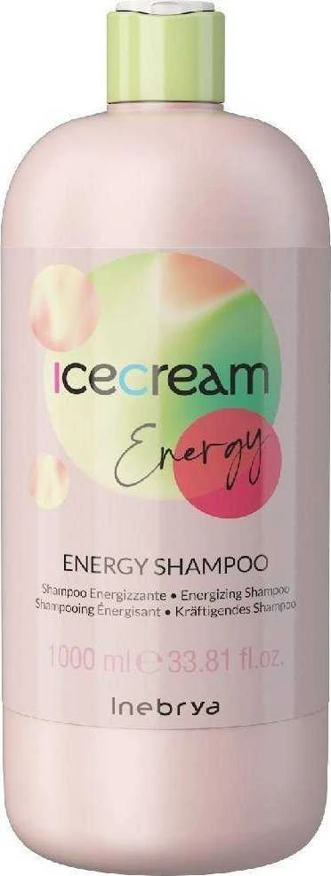 Inebrya Ice Kreminis Energy Šampūnas Against Hair Loss šampūnas nuo plaukų slinkimo, 1000 ml