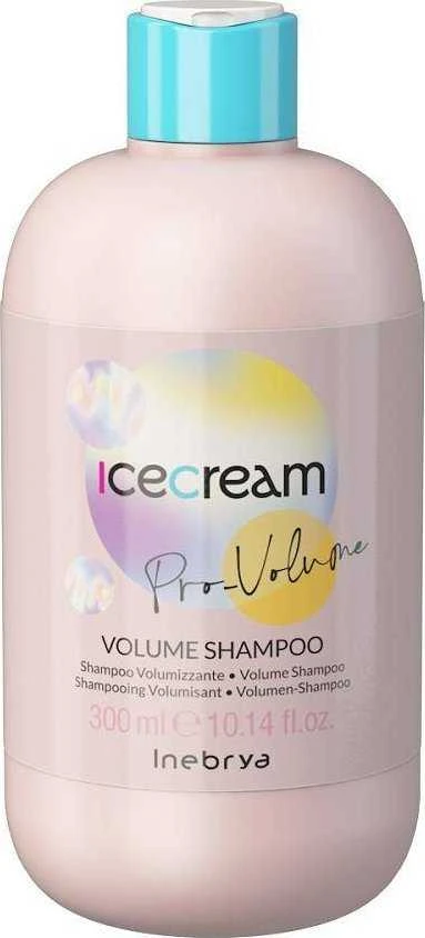 Inebrya Ice Kreminis Pro-Volume Volume Šampūnas apimties suteikiantis plaukų šampūnas, 300 ml