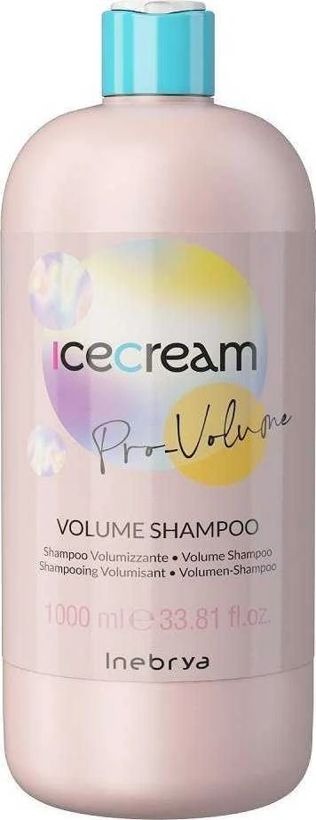 Inebrya Ice Kreminis Pro-Volume Volume Šampūnas apimties suteikiantis plaukų šampūnas, 1000 ml