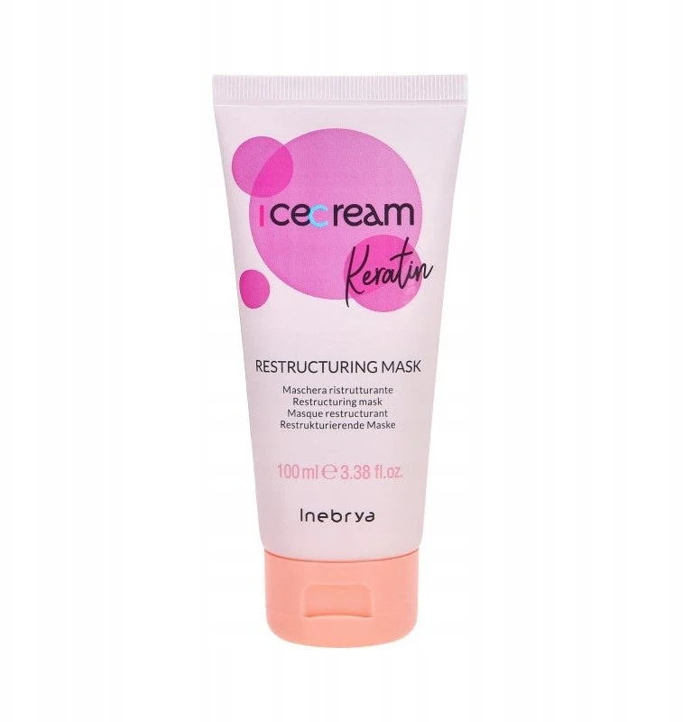 Inebrya Ice Kreminis Keratin Hair Treatment Kreminis Mask Restructuring, 100 ml