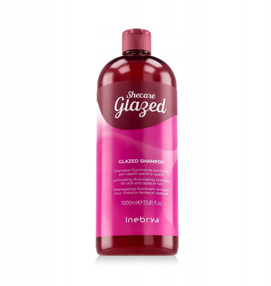 Inebrya SheCare Glazed Illuminating Laminating Šampūnas šampūnas blankiems plaukams, 1000 ml