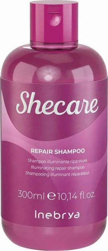 Inebrya Shecare Repair Šampūnas atkuriamasis plaukų šampūnas, 300 ml