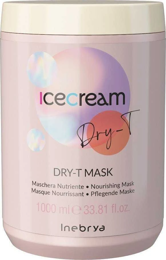 Inebrya Ice Kreminis Dry-T Mask maitinamoji plaukų kaukė, 1000 ml