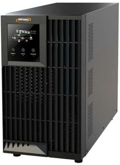 „Infosec E4 Value 3000“ nepertraukiamo maitinimo šaltinis (UPS) Dvigubos konversijos (internetinis) 3 kVA 2400 W 4 kintamosios srovės lizdai