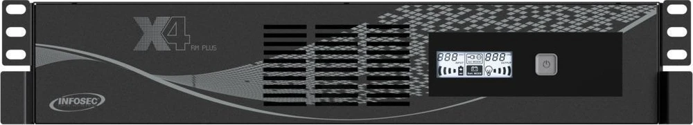 Infosec X4 1000 RM Plus UPS maitinimo šaltinis, interaktyvi technologija, 1 kVA, 600 W, 10 × maitinimo lizdų