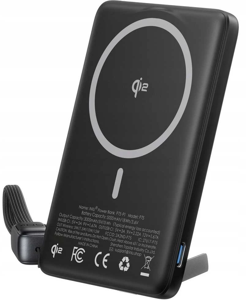 Iniu MagPro Slim 5K juoda