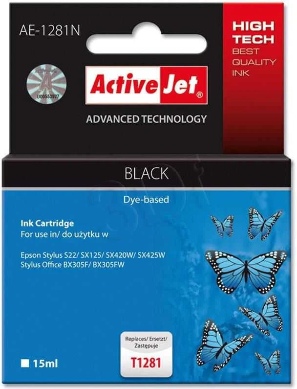Rašalo Kasetė - Activejet AE-1281N, Juoda