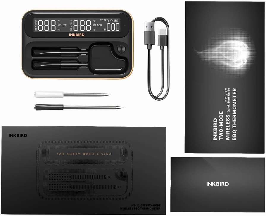 inkbird Belaidis virtuvės termometras INT-12-BW