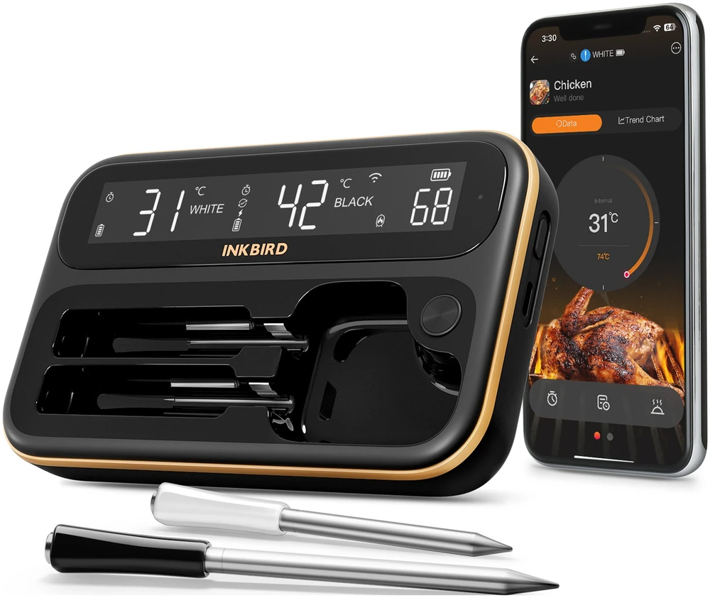 inkbird Belaidis virtuvės termometras INT-12-BW