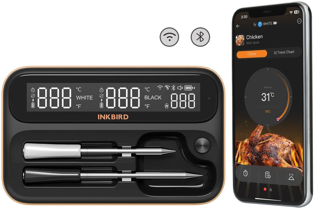 inkbird Belaidis virtuvės termometras INT-12-BW
