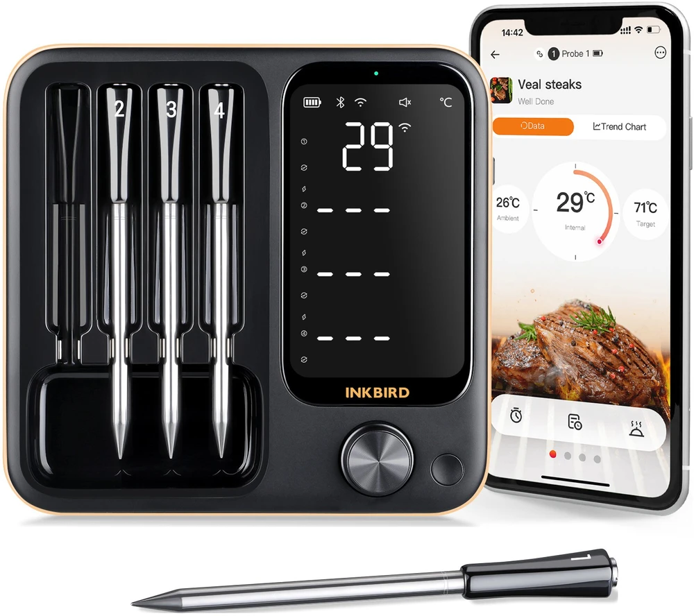 inkbird Belaidis virtuvės termometras INT-14-BW