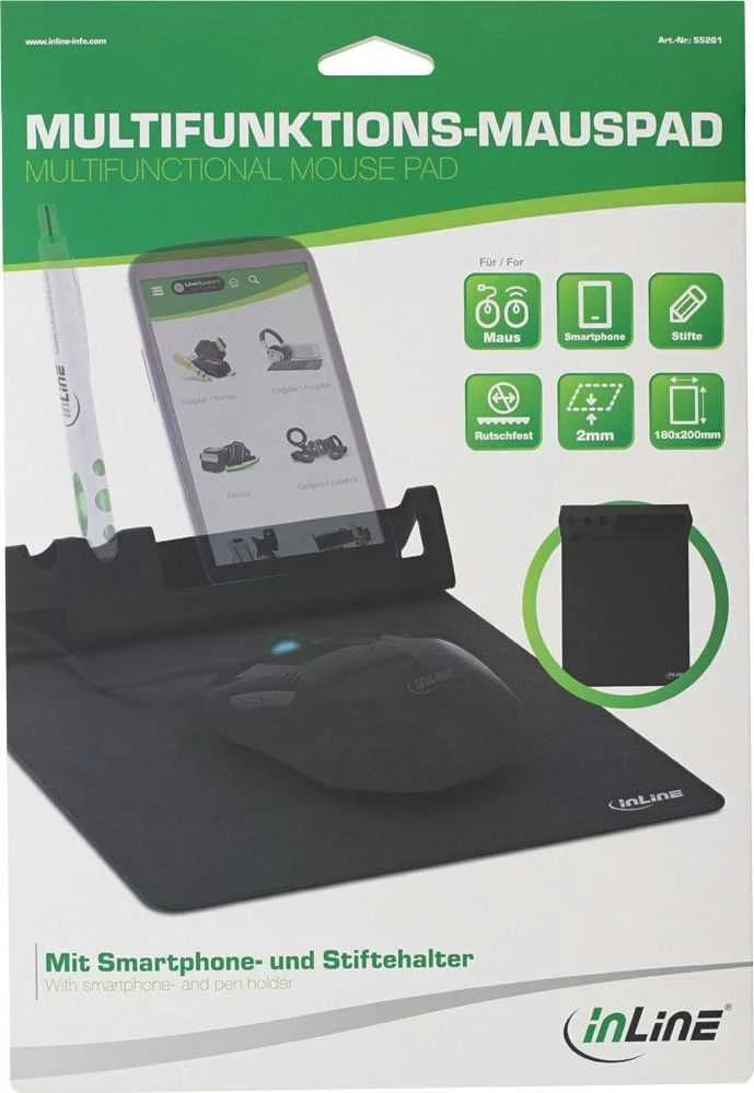 InLine kilimėlis su išmaniuoju telefonu ir rašiklio laikikliu (55261)