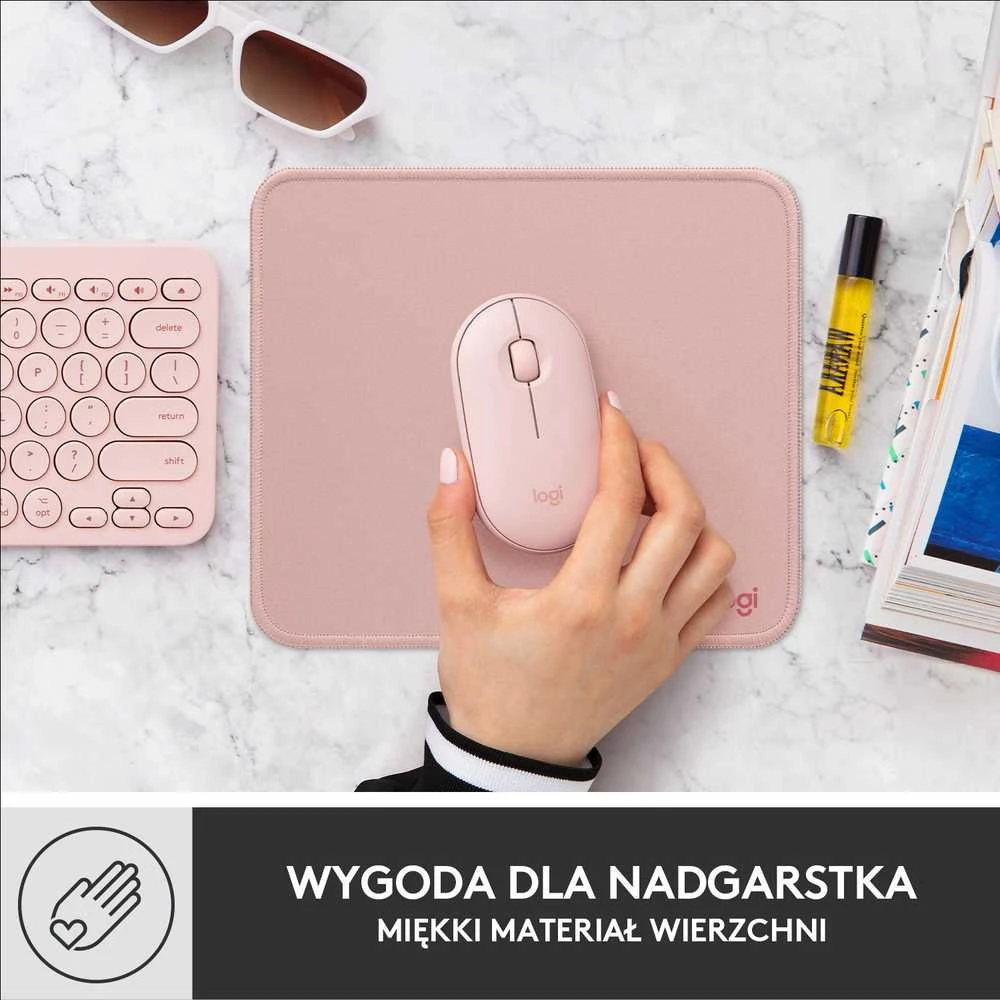 Pelės kilimėlis Logitech Studio Series, Rožinė spalva