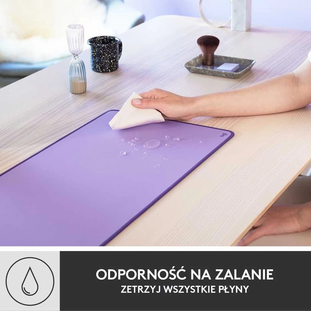 Pelės kilimėlis LOGITECH Desk Mat Studio Series, Levandos spalvos