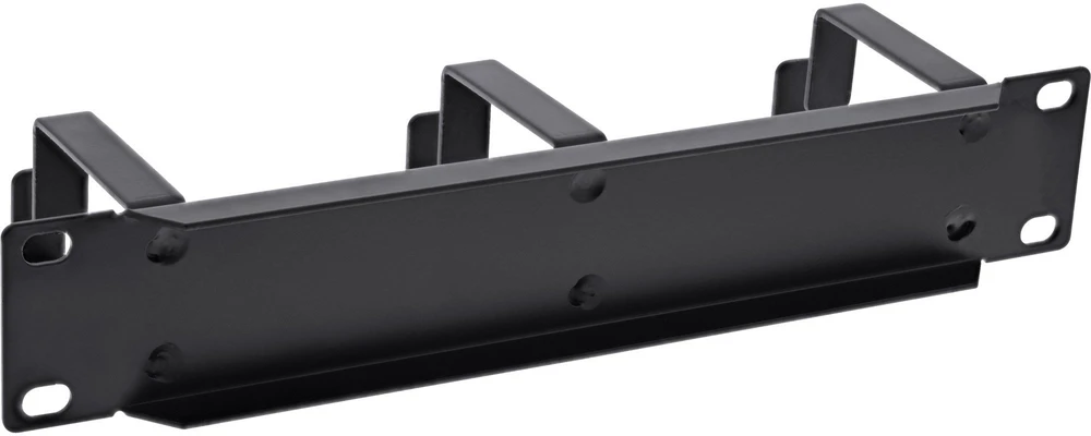 InLine® 10'' kabelių valdymo panelė, 3 laikikliai, RAL9005, juoda