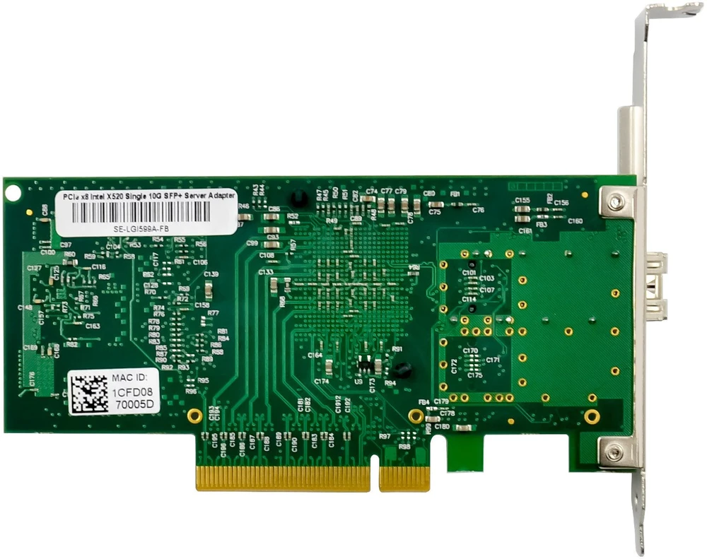 „InLine®“ 10 gigabitų tinklo adapteris, 1x SFP+, PCIe x8, įskaitant žemo profilio pagrindinę plokštę