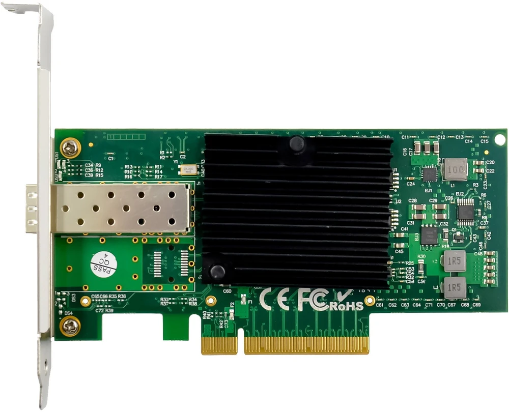 „InLine®“ 10 gigabitų tinklo adapteris, 1x SFP+, PCIe x8, įskaitant žemo profilio pagrindinę plokštę