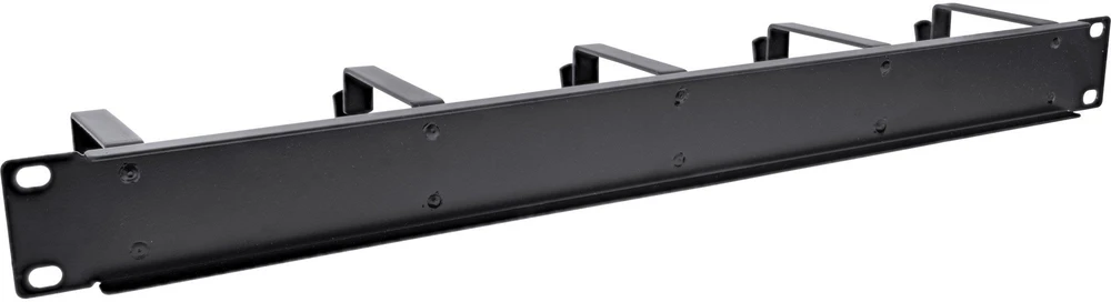 InLine® 19" Cable management panel, 5 large brackets, RAL9005, juodas
