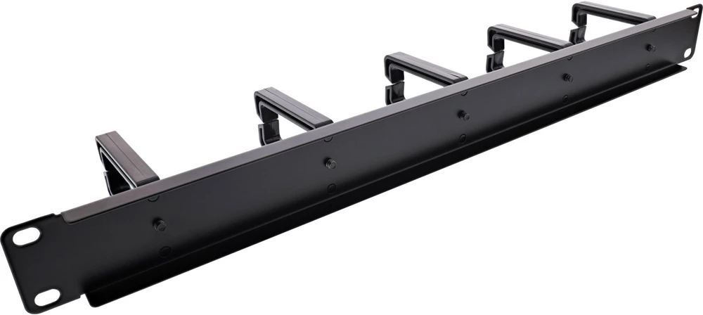 „InLine®“ 19 colių kabelių valdymo skydelis, 5 maži laikikliai, RAL9005, juodas