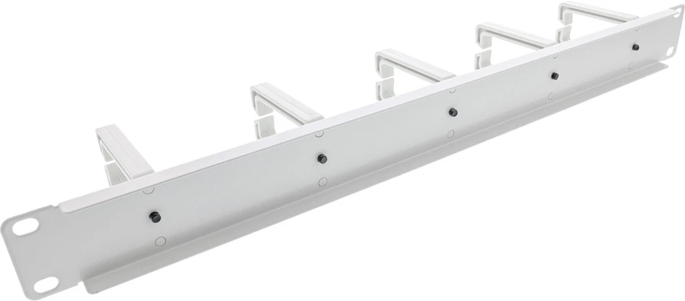 „InLine®“ 19 colių kabelių valdymo skydelis, 5 maži laikikliai, RAL7035, pilkas