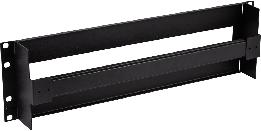 InLine® 19'' grandinės pertraukiklių juosta 3U, su DIN bėgeliu, juoda