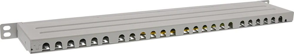 InLine® 19'' pach panelė Cat.6A 0,5 U 24 prievadų, su apsauga nuo dulkių, pilka