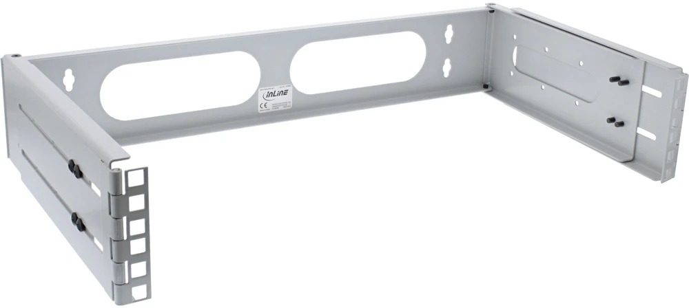 „InLine®“ 19 colių sulankstomas stelažas, 2U, 24–40 cm gylio, pilkas