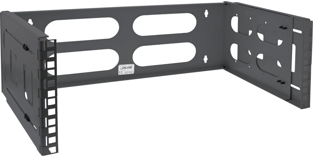 InLine® 19" foldable rack, 4U, 24-40cm depth, juodas