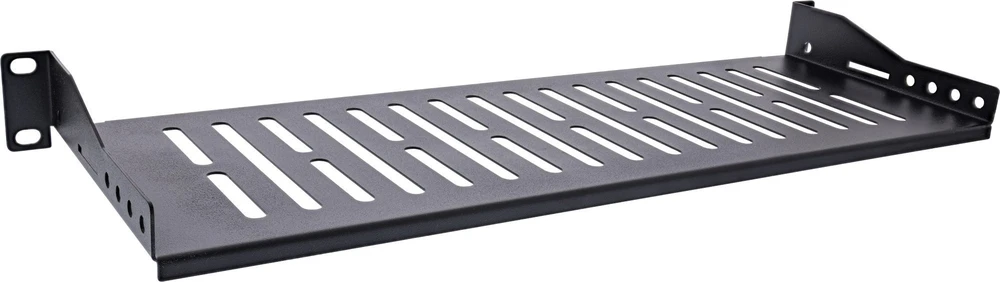 InLine® 19" lentyna, 150 mm, 10 kg, 1U, RAL 9005 juoda