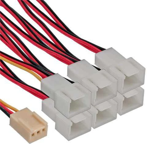 „InLine“ ventiliatoriaus adapterio kabelis, 3 kontaktų į 6 x 3 kontaktus