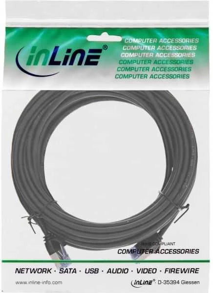 InLine 71900S 10m Cat6a U / FTP (STP) Juodas tinklo kabelis (71900S)