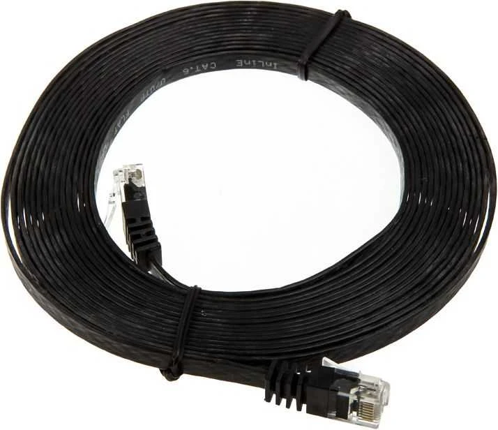 InLine 7m – U/UTP tinklo kabelis – 1000 Mbit – Cat.6 – RJ45 – juoda (71607S)